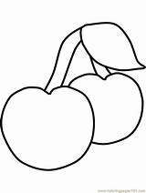 Fruit Coloring Pages Cartoon Color Fruits Colouring Clipart Vegetables Cherries Printable Popular Library Advertisement Coloringhome sketch template