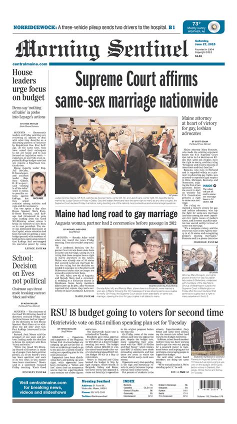 front pages from all 50 states on the same sex marriage ruling poynter