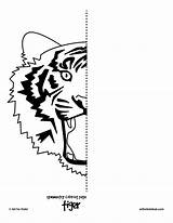 Symmetry Drawing Coloring Pages Worksheets Worksheet Symmetrical Kids Activities Activity Half Tiger Grade Sheets Face Hub Cat Draw Printable Animals sketch template