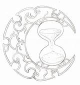 Hourglass Metacharis Crescent Heals Tatoeage sketch template