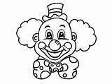 Clown Coloring Kleurplaat Clowns Circus Payaso Scary Preschool sketch template