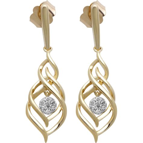 gold  ctw diamond earrings diamond fashion earrings jewelry watches shop