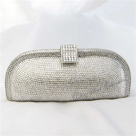 silver bridal clutch bag