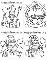 Coloring Valentines Thecatholickid Beliebtesten Unserer Ausmalen Karten Katholischen Einige Valentinstag sketch template