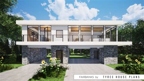 fairbanks  elevated modern home  tyree house plans
