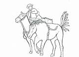 Coloring Pages Horse Rider Man Rodeo Bareback Pick Roping Knight Color Adult Getcolorings Cowgirl Dancing Printable Horses Printables Board Choose sketch template