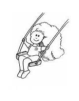Coloring Pages People Swinging Girl sketch template