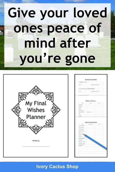 final wishes planner      size  printable binder
