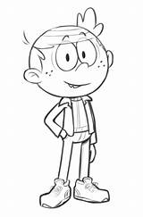 Loud House Coloring Lincoln Pages Cartoon Template Nick Character Characters Cartoons Comics sketch template