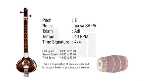 tanpura pitch    bpm mridangam drone reference  vocal  instrument practice youtube