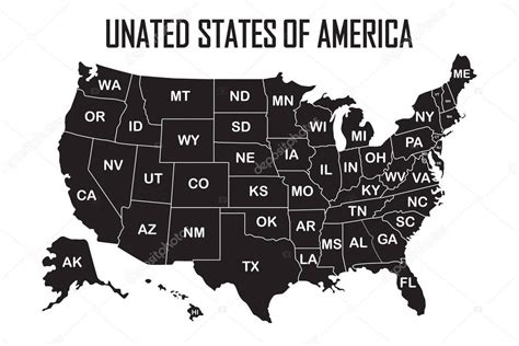 mapa de estados unidos  nombres  colorear mapa de carteles de estados unidos de america