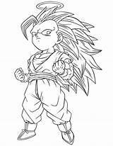 Coloring Pages Super Goten Goku Saiyan Ball Dragon Gohan Gotenks Ssj3 Alone Printable Form Color Getcolorings Drawing Getdrawings Print Awesome sketch template