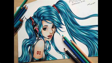 Drawing Hatsune Miku Vocaloid Majority Request Youtube