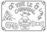 Carnival Coloring Kids Simple Pages Children sketch template
