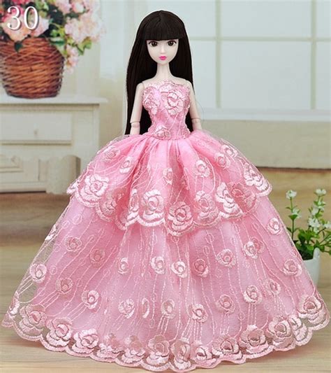 Buy Pink Pretty Wedding Dress For Barbie Dolls Vestido