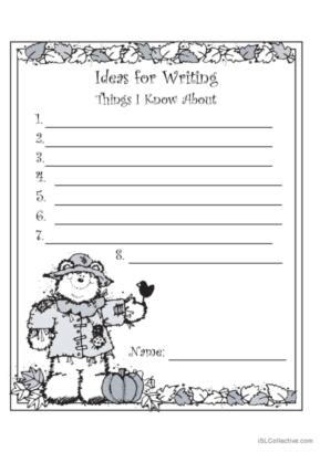 writing ideas english esl worksheets