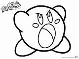 Kirby Coloring Pages Temper Printable Color Kids sketch template