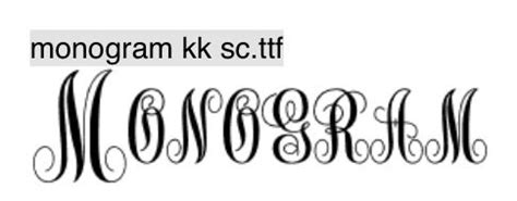 monogram kk font printables fonts pinterest