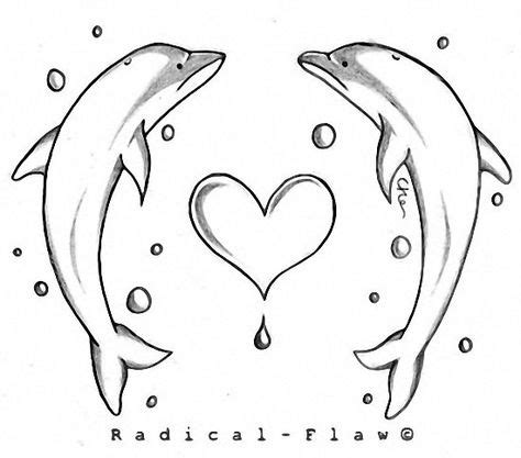 dolphins  heart tattoo design dolphin drawing dolphins tattoo