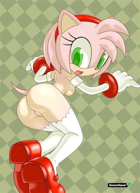 rule 34 amy rose anthro ass female female only fur green eyes