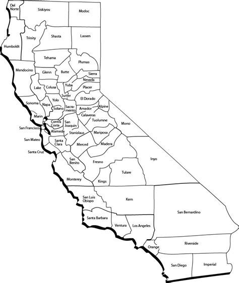 california county map california state association  counties