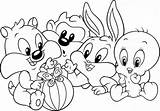 Looney Tunes Baby Coloring Pages Cartoons Coloriage Printable Drawing Kb sketch template