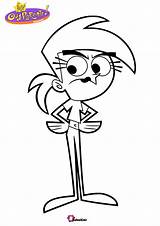 Vicky Coloring Fairly Oddparents Bubakids sketch template