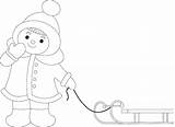 Coloring Pages Sleigh sketch template