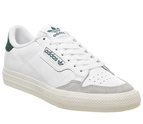 adidas continental vulc trainers white white collegiate green sneaker