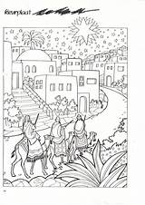 Nativity Colouring sketch template