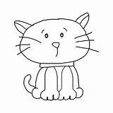 Cat Scaredy Coloring Color Kitty Just sketch template
