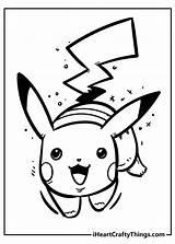 Pikachu Iheartcraftythings Pickachu Thunderbolt sketch template