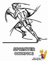 Coloring Summer Pages Sports Olympic Colouring Sprinter Kids Olympics Athletics Yescoloring Sprint sketch template