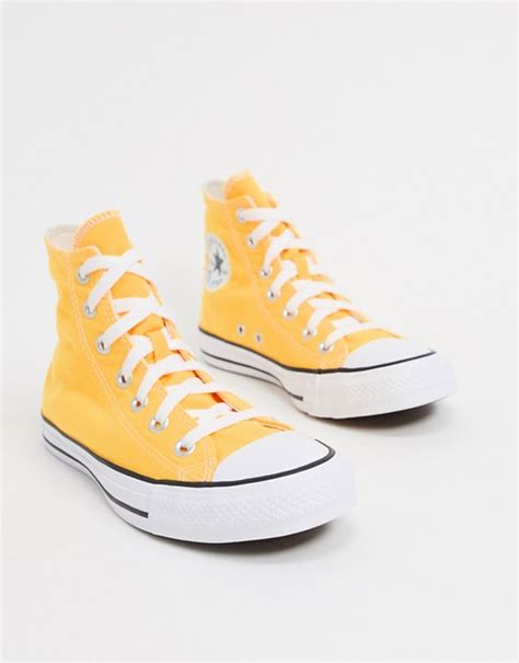 converse chuck taylor  star yellow sneakers asos