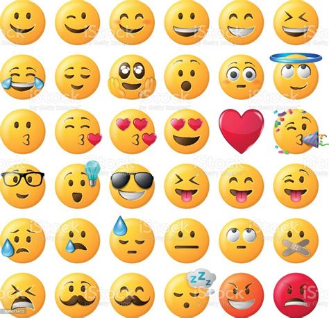 smileys emoji and emoticon faces vector set smiley emojis or emoticons