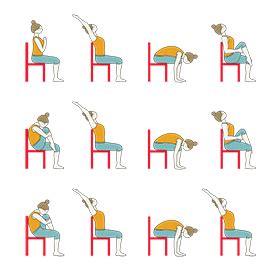 pin  shirley fisher  fitness mom chair yoga sequence chair yoga
