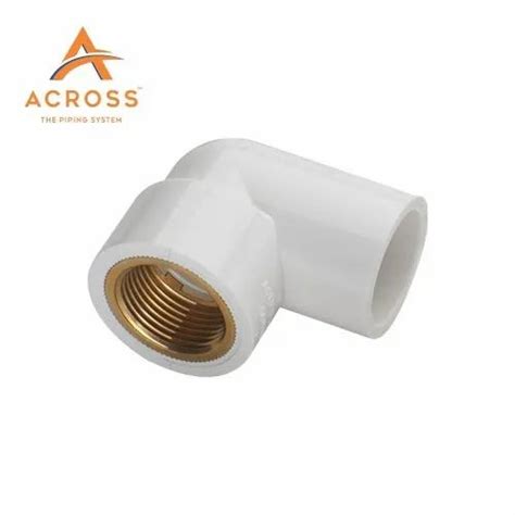 across 90 degree upvc brass elbow pipe fittings at rs 31 18 piece in