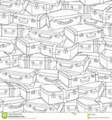 Pila Suitcases Adulto Schizzo Disegnata Valigie Vecchia Liber Stack sketch template