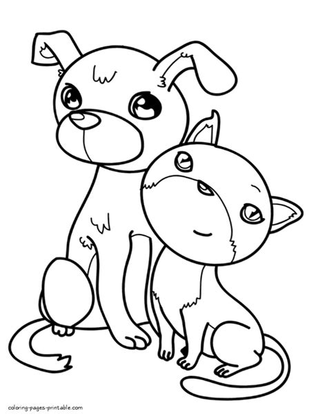 coloring pages  cats  dogs coloring pages printablecom