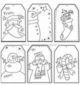 Christmas Printable Tags Templates Template Kids Printables Color Crafts Ornaments sketch template