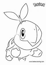 Turtwig Coloring Pages Pokemon Printable Kids sketch template