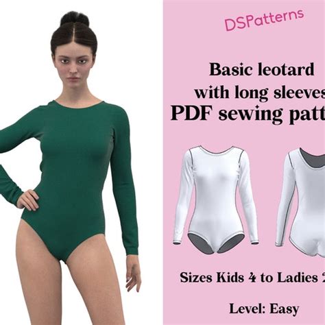 Diy Dance Leotard Sewing Pattern Pdf Turtleneck Leotard With Etsy