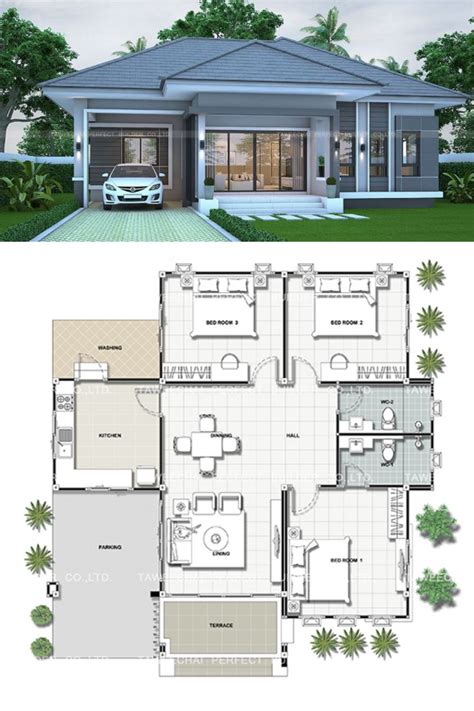 gray bungalow   bedrooms pinoy eplans modern bungalow
