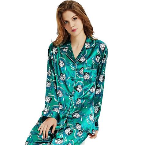 womens silk satin pajamas set pajama pyjamas set sleepwear loungewear sm  xl xl xl