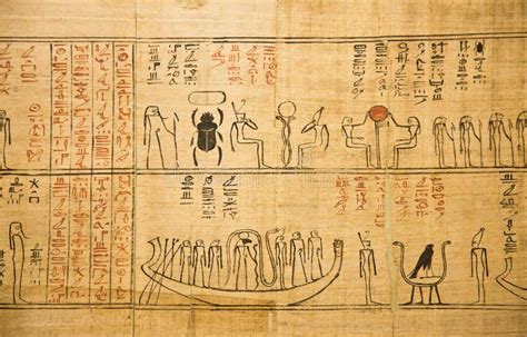 Egyptian Papyrus Fragment Of A Very Old Ancient Egyptian