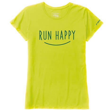 brooks run happy smile running shirt womens run appeal