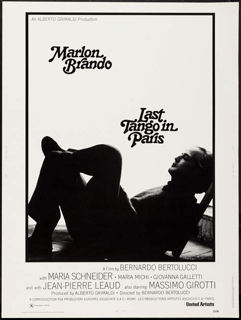 Last Tango In Paris Vintage Movie Poster