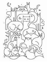 Choose Board Cat sketch template