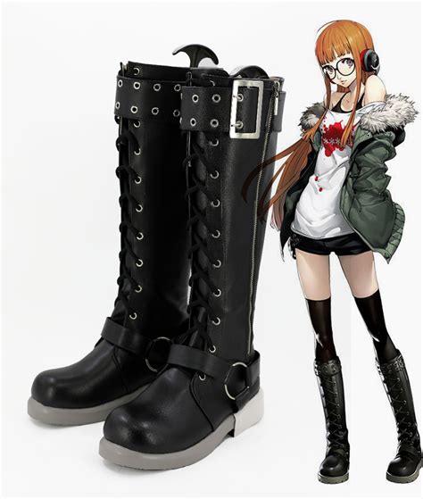 anime persona  shoes futaba sakura cosplay boots custom   shoes