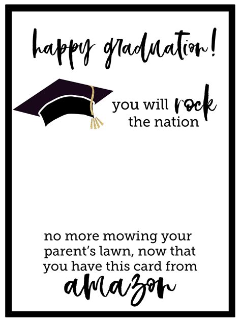 printable graduation card paper trail design